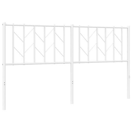 Sengegavl 160 cm metal hvid
