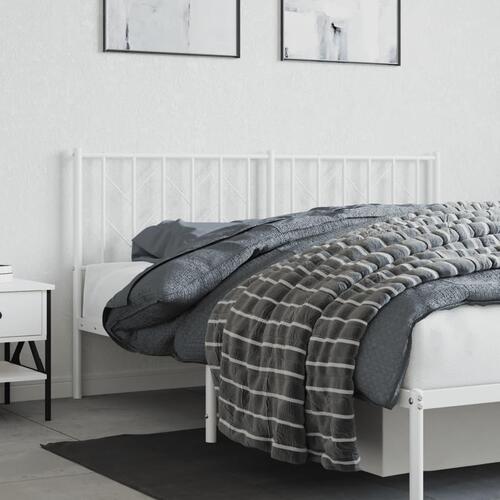 Sengegavl 160 cm metal hvid