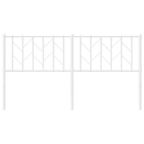 Sengegavl 160 cm metal hvid