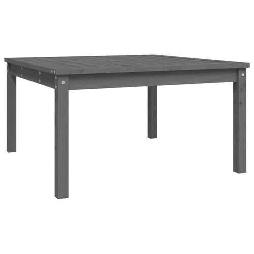 Havebord 82,5x82,5x45 cm massivt fyrretræ grå