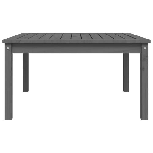 Havebord 82,5x82,5x45 cm massivt fyrretræ grå