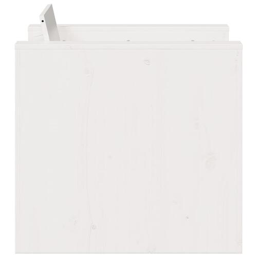 Sofastol til haven 70x60x62 cm massivt fyrretræ hvid