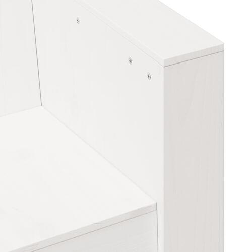 Sofastol til haven 70x60x62 cm massivt fyrretræ hvid