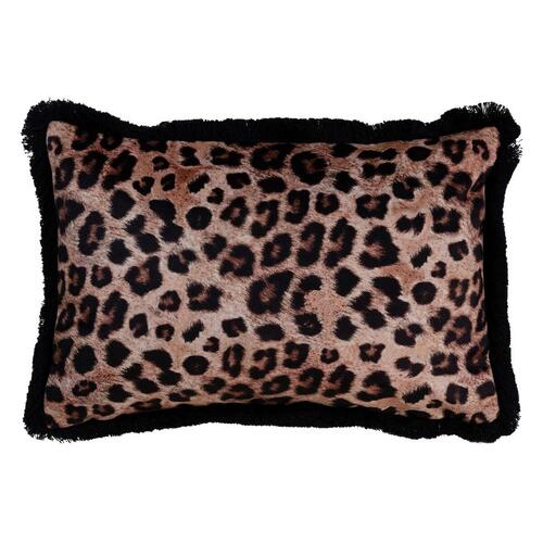 Pude Brun Leopard 45 x 30 cm