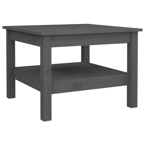 Sofabord 55x55x40 cm massivt fyrretræ grå