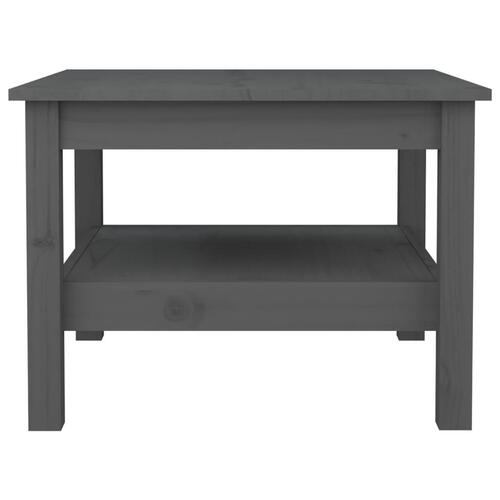 Sofabord 55x55x40 cm massivt fyrretræ grå