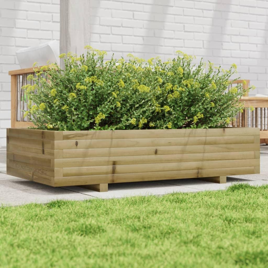 Plantekasse 110x60x26,5 cm imprægneret fyrretræ
