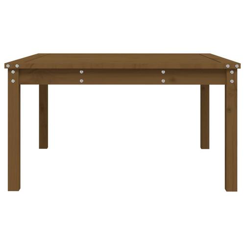 Havebord 82,5x82,5x45 cm massivt fyrretræ gyldenbrun