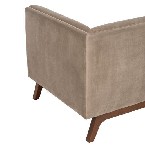 Sofa 156 x 81 x 72 cm Champagne Syntetisk stof Træ Fløjl
