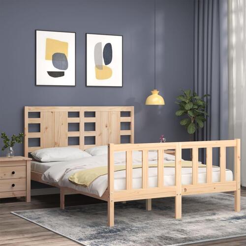 Sengeramme med sengegavl Small Double massivt træ