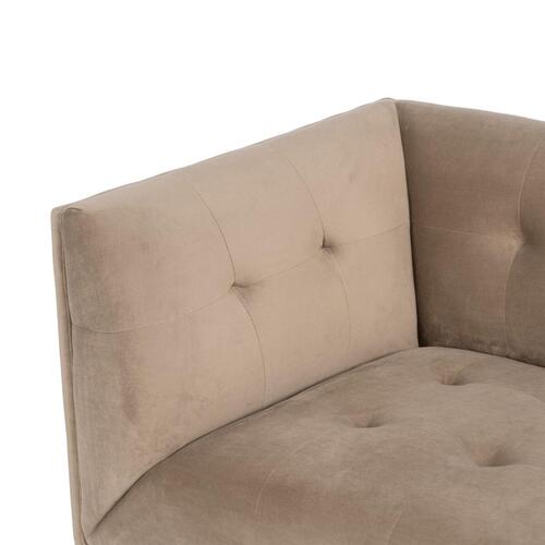 Sofa 156 x 81 x 72 cm Champagne Syntetisk stof Træ Fløjl