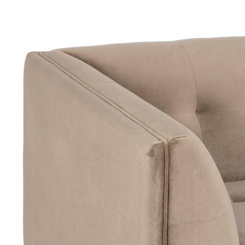 Sofa 156 x 81 x 72 cm Champagne Syntetisk stof Træ Fløjl