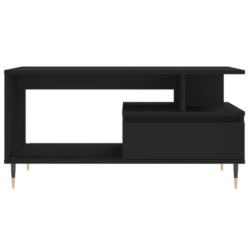 Sofabord 90x49x45 cm konstrueret træ sort
