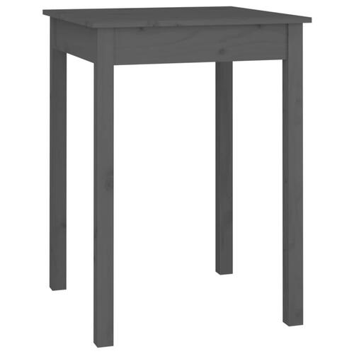 Spisebord 55x55x75 cm massivt fyrretræ grå