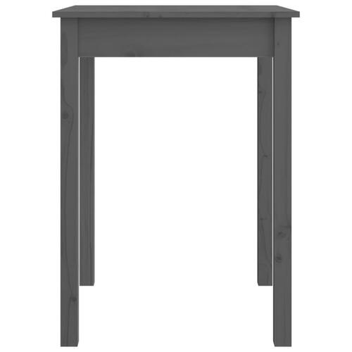Spisebord 55x55x75 cm massivt fyrretræ grå