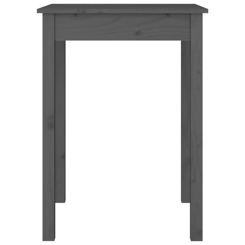 Spisebord 55x55x75 cm massivt fyrretræ grå