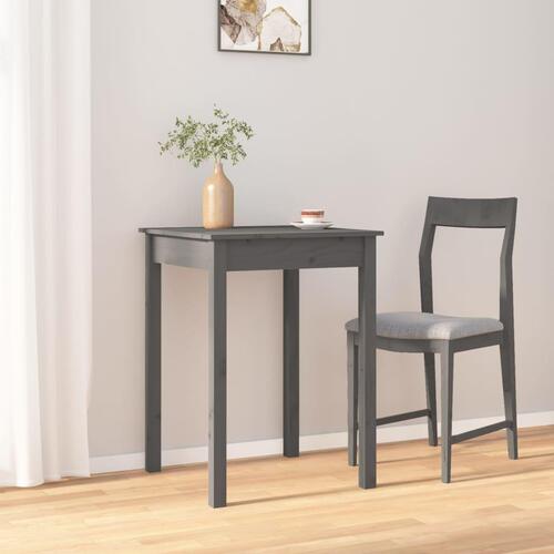 Spisebord 55x55x75 cm massivt fyrretræ grå
