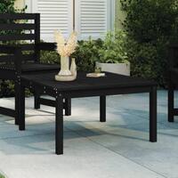 Havebord 82,5x82,5x45 cm massivt fyrretræ sort