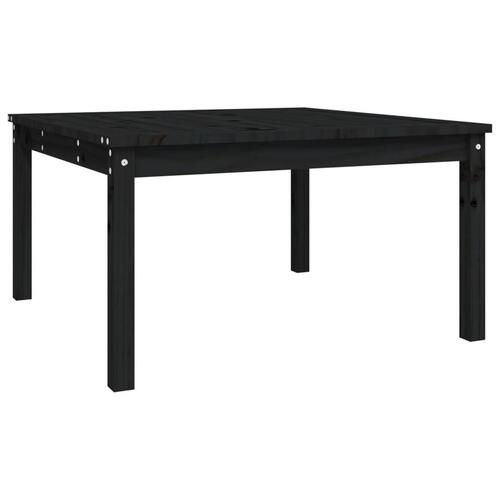 Havebord 82,5x82,5x45 cm massivt fyrretræ sort