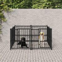 Udendørs hundegård 3,75 m² stål