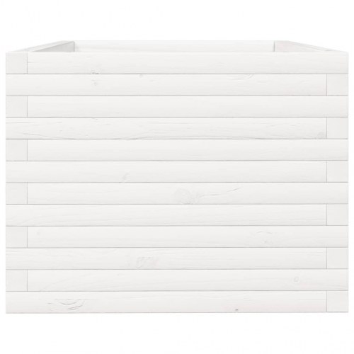 Plantekasse 90x60x49,5 cm massivt fyrretræ hvid