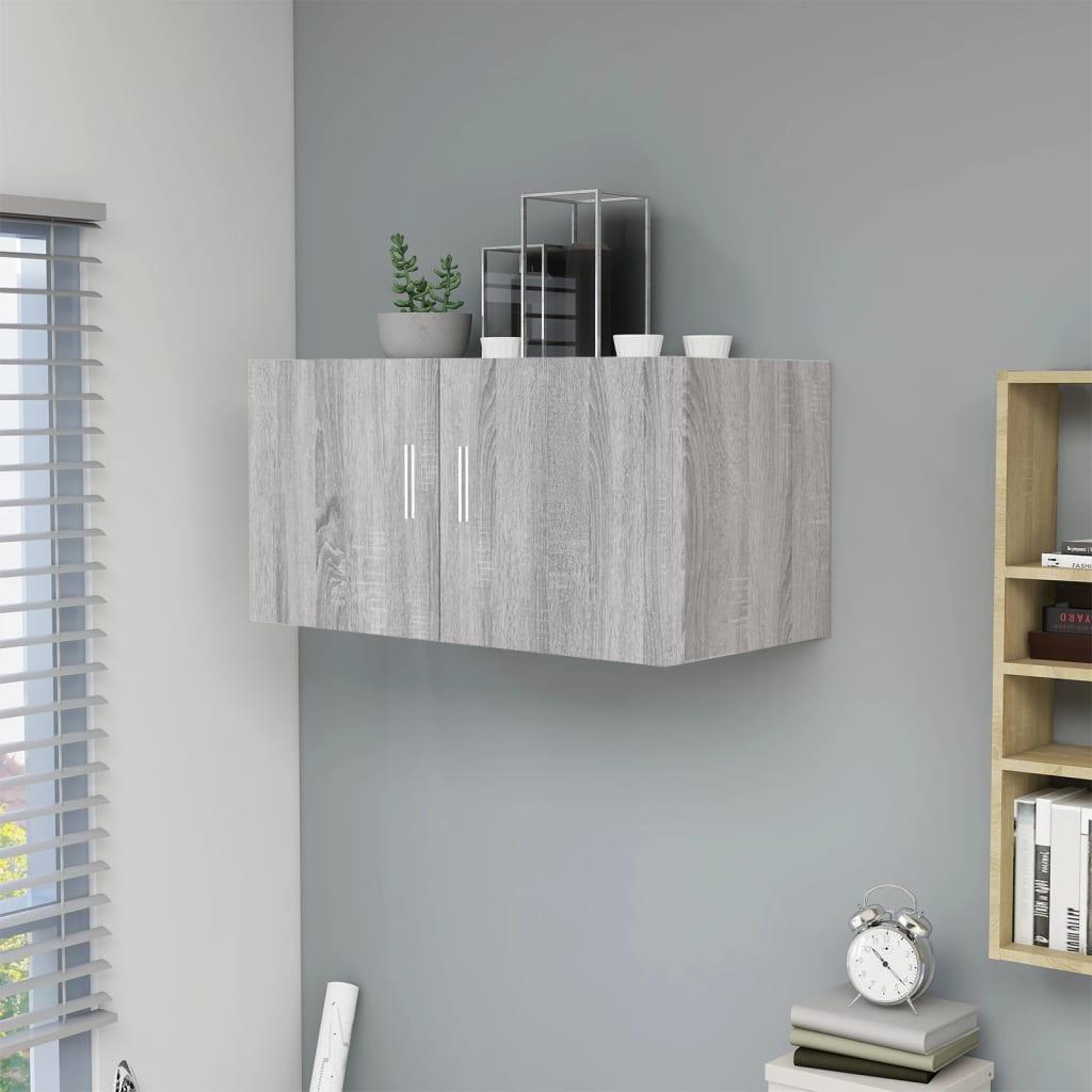 Vægskab 80x39x40 cm konstrueret træ grå sonoma-eg