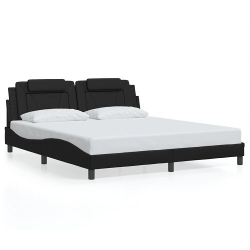 Sengeramme Viana med LED uden madras 180x200 cm sort