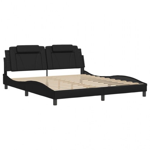Sengeramme Viana med LED uden madras 180x200 cm sort