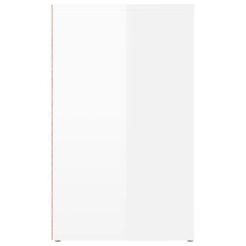 Sengeskab 50x36x60 cm konstrueret træ hvid højglans
