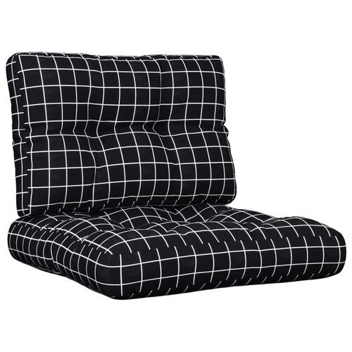 Pallehynder 2 stk. stof ternet sort