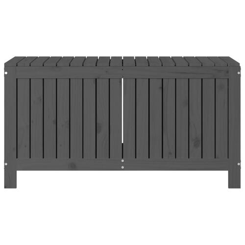 Opbevaringskasse til haven 115x49x60 cm massivt fyrretræ grå