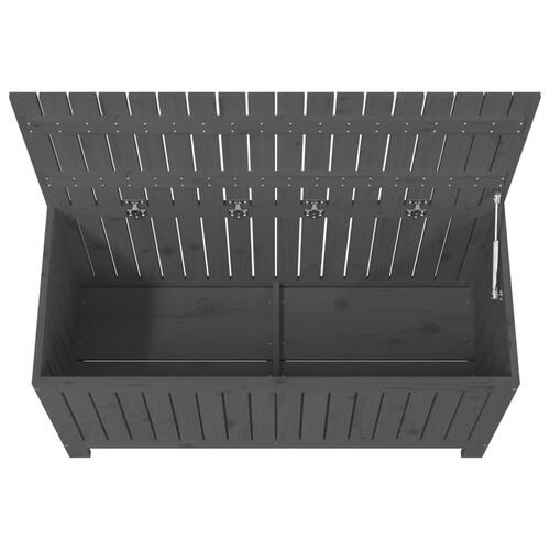 Opbevaringskasse til haven 115x49x60 cm massivt fyrretræ grå