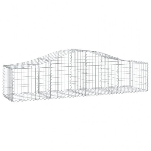 Buede gabionkurve - 6 stk. 200×50×40/60 cm i galvaniseret jern