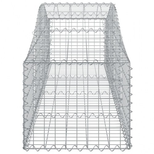 Buede gabionkurve - 6 stk. 200×50×40/60 cm i galvaniseret jern