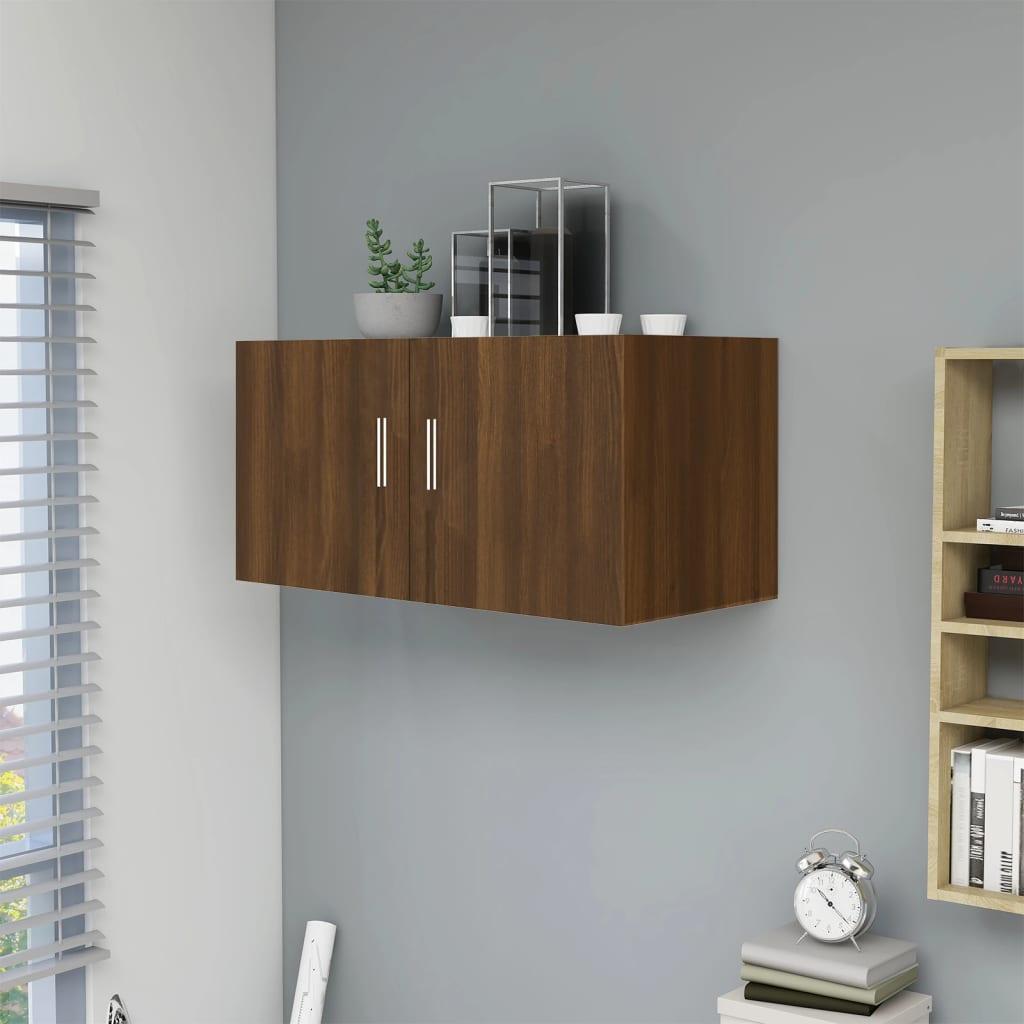Vægskab 80x39x40 cm konstrueret træ brun egetræsfarve