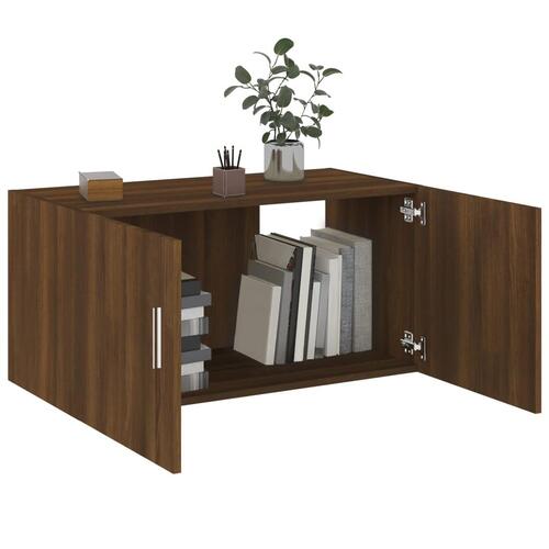 Vægskab 80x39x40 cm konstrueret træ brun egetræsfarve