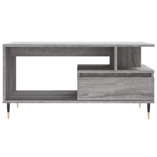 Sofabord 90x49x45 cm konstrueret træ Grå sonoma-eg
