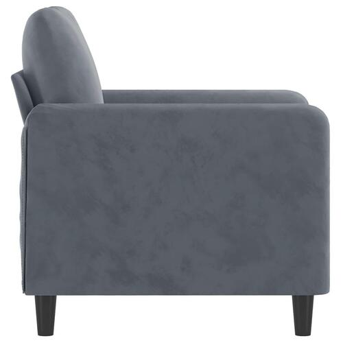 Lænestol 60 cm velour mørkegrå