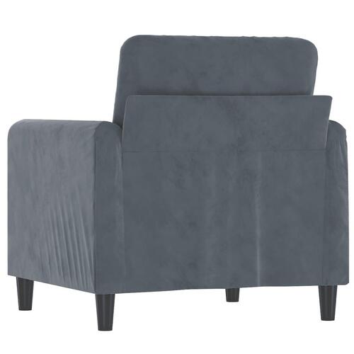 Lænestol 60 cm velour mørkegrå