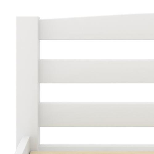 Sengestel 100x200 cm massivt fyrretræ hvid