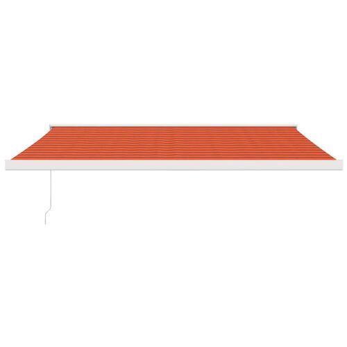 Foldemarkise 4,5x3 m stof og aluminium orange og brun