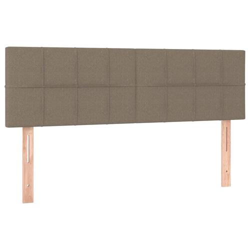 Kontinentalseng med madras 140x190 cm stof gråbrun