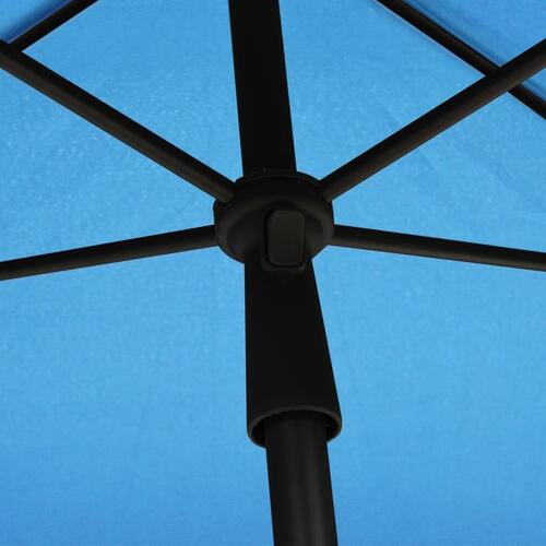 Parasol med stang 210x140 cm azurblå