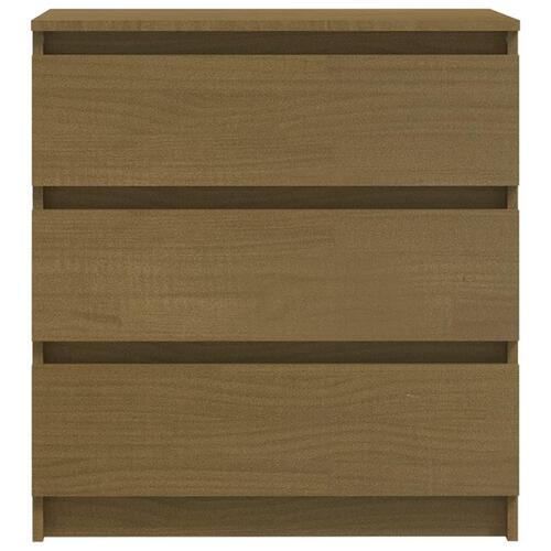 Sengeskabe 2 stk. 60x36x64 cm massivt fyrretræ honningbrun