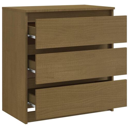 Sengeskabe 2 stk. 60x36x64 cm massivt fyrretræ honningbrun