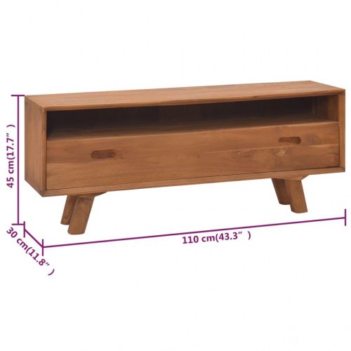Tv-skab 110x30x45 cm massivt teaktræ