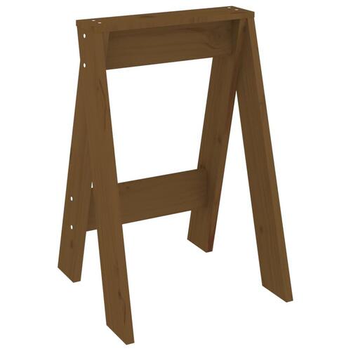 Taburetter 2 stk. 40x40x60 cm massivt fyrretræ gyldenbrun