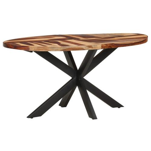 Spisebord 160x90x75 cm massivt akacietræ med sheeshamfinish