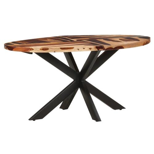 Spisebord 160x90x75 cm massivt akacietræ med sheeshamfinish