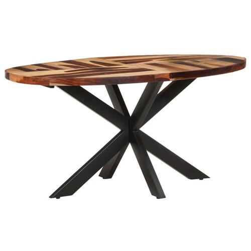 Spisebord 160x90x75 cm massivt akacietræ med sheeshamfinish